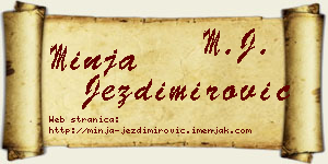 Minja Jezdimirović vizit kartica